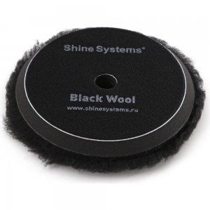 Полировальный круг из черного меха Black Wool Pad 155 мм Shine systems SS539