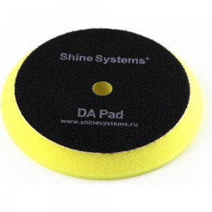 Полировальный круг антиголограммный DA Foam Pad Yellow 130 мм, желтый Shine systems SS560