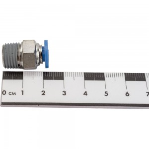 Фитинг цанговый прямой с наружной резьбой 1/4M для трубки диаметром 6 мм SHPI PC 06-R02