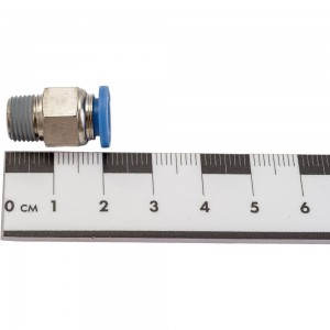Фитинг цанговый прямой с наружной резьбой 1/8M для трубки диаметром 6 мм SHPI PC 06-R01