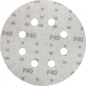 Круг шлифовальный на липучке siaone 1944 (50 шт; 125 мм; 8 отверстий; P40) sia Abrasives so50-125-8-040
