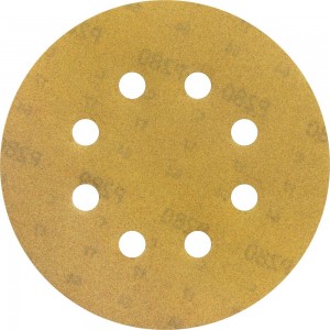 Круг шлифовальный на липучке siaone 1944 (5+1 шт; 125 мм; 8 отверстий; P280) sia Abrasives so6-125-8-280