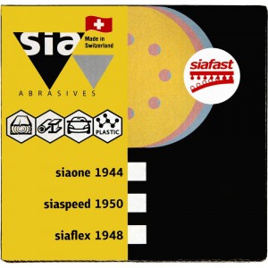 Круг шлифовальный на липучке siaflex 1948 (50 шт; 125 мм; 8 отверстий; P280) sia Abrasives sf50-125-8-280