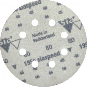 Круг шлифовальный на липучке siaspeed 1950 (50 шт; 125 мм; 8 отверстий; P80) sia Abrasives ss50-125-8-080