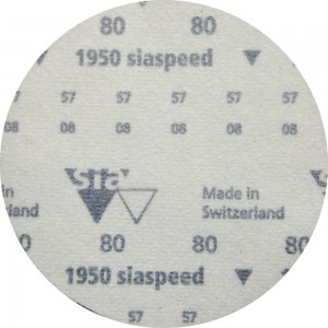 Круг шлифовальный на липучке siaspeed 1950 (5+1 шт; 125 мм; без отверстий; P80) sia Abrasives ss6-125-0-080