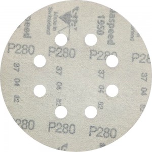 Круг шлифовальный на липучке siaspeed 1950 (5+1 шт; 125 мм; 8 отверстий; P280) sia Abrasives ss6-125-8-280