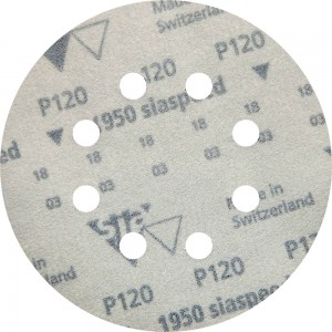 Круг шлифовальный на липучке siaspeed 1950 (5+1 шт; 125 мм; 8 отверстий; P120) sia Abrasives ss6-125-8-120