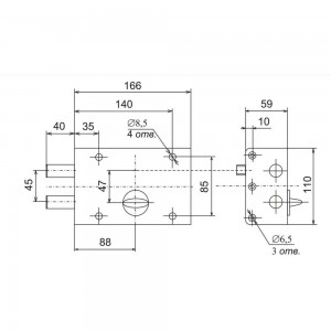 Накладной замок Siblock ЗНС-4-1 4 кл. 102