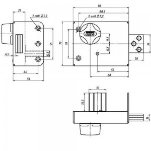 Накладной замок Siblock ЗНС-10-6, 4 ключа 518