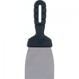 Шпательная лопатка из нержавеющей стали,80 мм,пластмассовая ручка СИБРТЕХ 85433