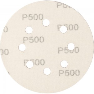 Круг абразивный перфорированный на ворсовой подложке под липучку 5 шт, 125 мм, P500 СИБРТЕХ 738157