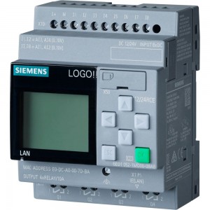 Микроконтроллер Siemens LOGO! 12/24RCE, 8 DI 4 AI 4 DO, с дисплеем 6ED10521MD080BA1