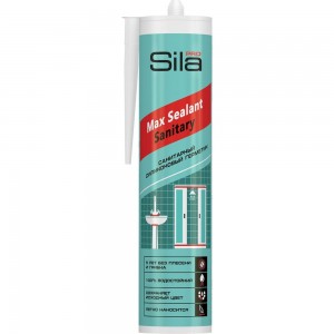 Силиконовый санитарный герметик Sila бесцветный PRO Max Sealant 290 мл SSSCL0290