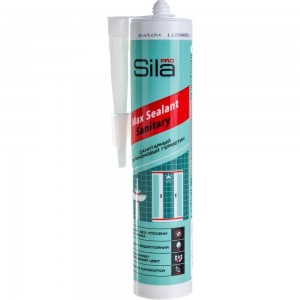 Силиконовый санитарный герметик Sila бесцветный PRO Max Sealant 290 мл SSSCL0290