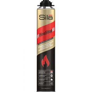 Огнестойкая профессиональная монтажная пена Sila Pro B1 Firestop 65, 850 мл SPFR65