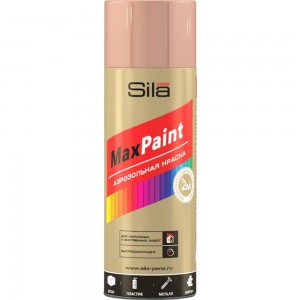 Аэрозольная эмаль Sila HOME Max Paint (с металлическим эффектом; красное золото металлик; 520 мл) SILP002