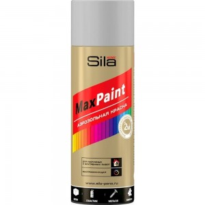Универсальная аэрозольная эмаль Sila HOME Max Paint (светло-серый RAL 7035; 520 мл) SILP7035