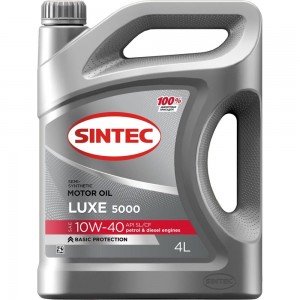 Моторное масло Sintec LUXE SAE 10W-40 API SL/CF полусинтетическое 4 л 801943