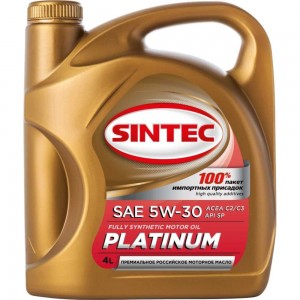 Моторное масло Sintec PLATINUM 7000 SAE 5W-30 API SP, ACEA C2/C3 4 л 801993
