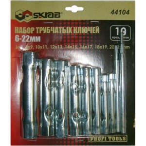 Набор трубчатых ключей SKRAB 6-22мм, 10 предметов 44104