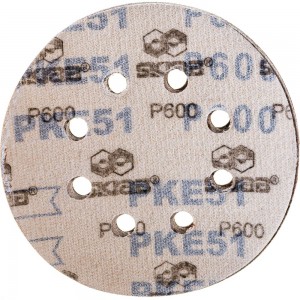 Абразивный круг на липучке 125 мм, Р600, 10 шт SKRAB 35764