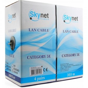 Кабель SkyNet Premium UTP-LSZH 4x2x0,51, медный, FLUKE TEST, кат.5e, однож., 305 м, box, оранжевый CSP-UTP-LSZH-4-CU