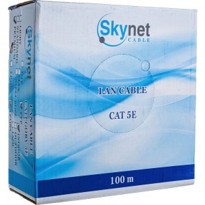 Кабель SkyNet Premium FTP indoor 4x2x0,51, медный, FLUKE TEST, кат.5e, однож., 100 м, box, серый CSP-FTP-4-CU/100