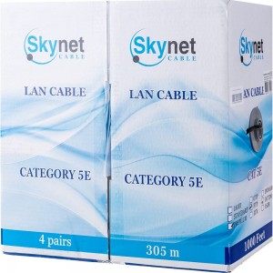 Кабель SkyNet Premium FTP outdoor 4x2x0,51, медный, FLUKE TEST, кат.5e, однож., 305 м, box, черный CSP-FTP-4-CU-OUT