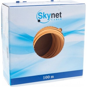 Кабель SkyNet Premium FTP-LSZH 4x2x0,51, медный, FLUKE TEST, кат.5e, однож., 100 м, box, оранжевый CSP-FTP-LSZH-4-CU/100
