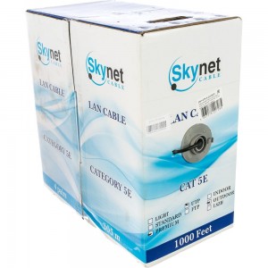 Кабель SkyNet Premium UTP outdoor 4x2x0,51, медный, FLUKE TEST, кат.5e, однож., 305 м, box, черный CSP-UTP-4-CU-OUT