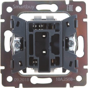 Выключатель Smartbuy 1-клавишный 10А черный Нептун SBE-05b-10-SW1-0