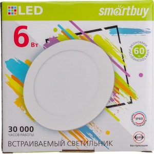 Встраиваемый светильник Smartbuy LED DL 6w, 4000K, IP20 SBL-DL-6-4K
