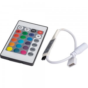 Контроллер RGB с инфракрасным пультом Smartbuy Mini 5/24 Вт,2А SBL-RGB-Mini