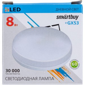 Светодиодная лампа Smartbuy LED Tablet GX53 -8W/4000K/матовый рассеиватель SBL-GX-8W-4K