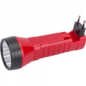 Аккумуляторный светодиодный фонарь Smartbuy 7 LED с прямой зарядкой, красный SBF-95-R