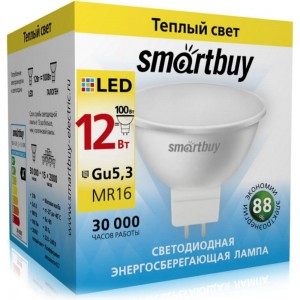 Лампа Smartbuy LED SBL-GU5_3-12-30K