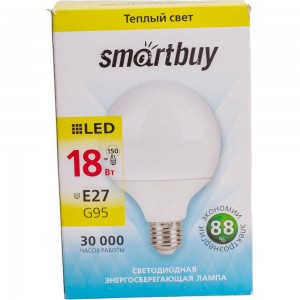 Светодиодная LED лампа Smartbuy G95-18W00/E27 SBL-G95-18-30K-E27