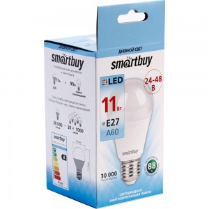 Светодиодная LED лампа Smartbuy A60_24-48В-11W00/E27 SBL-A60_24-48-11-40K-E27