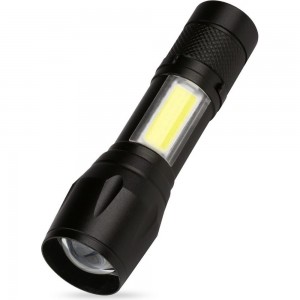 Светодиодный алюминиевый фонарь Smartbuy 3Вт LED+ 3 Вт COB, AA, черный SBF-104