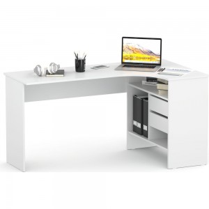 Письменный стол СОКОЛ правый белый СПм-25 00-00010621