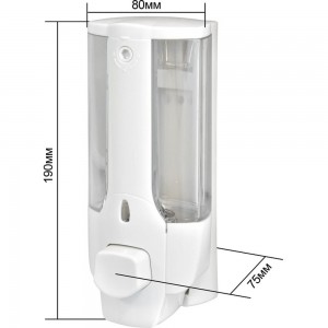 Дозатор для жидкого мыла Solinne пластиковый, 1628, белый, 380 мл 2516.071