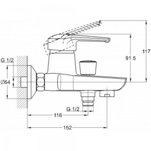 Смеситель для ванны и душа Solone Solone LUN3-A031