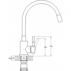 Смеситель для кухни Solone с гибким цветным изливом EZA4-F090GY