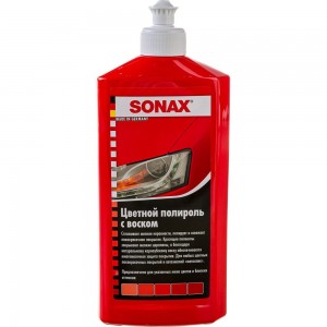 Цветной полироль с воском SONAX красный NanoPro 0,5л 296400
