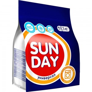 Стиральный порошок автомат Сонца 3кг Sunday универсальный 86132