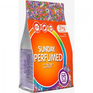 Стиральный порошок автомат Сонца 3кг Sunday для цветного парфюмированный 87048