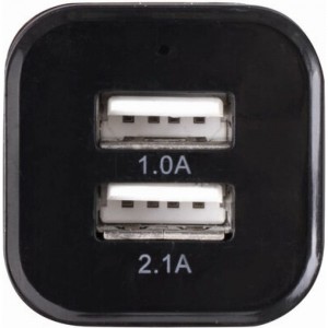 Автомобильное зарядное устройство SONNEN 2 порта USB, 21 А, черное-белое 454796