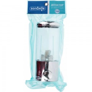 Дозатор для жидкого мыла SonWelle настенный, пластик, 500 мл, 85х85х200 мм, хром HS-40801 S05-021