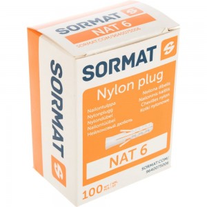 Дюбель SORMAT NAT 6x30 упаковка 100 шт. 9640075006