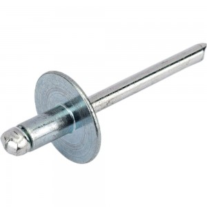 Заклепка SORREX широкий бортик 16 мм, сталь/сталь, 4,8х8, 100 шт. SSLA 48800 100